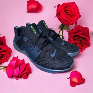 Nike Men's Free X Metcon 2 Obsidian/Electric Green/Navy Sneakers - Size 12